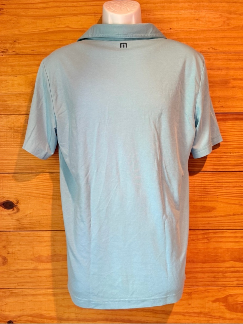 Travis Mathew Men’s Infamy Polo Shirt Air Blue Medium Golf Short Sleeve Collared - Picture 3 of 10